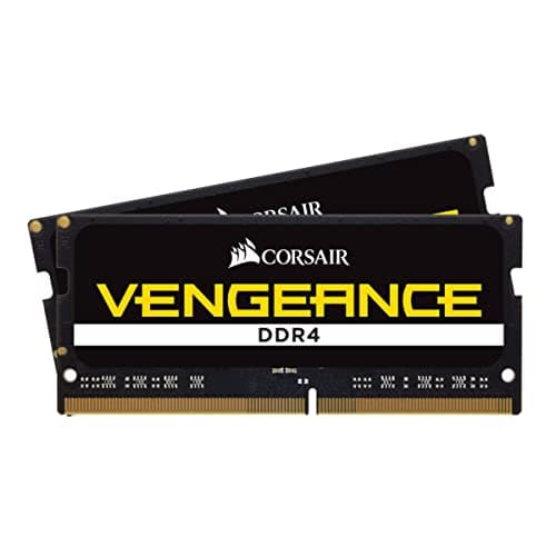 Image of CORSAIR VENGEANCE SODIMM DDR4 RAM 32GB (2x16GB) Up to 3200MHz CL22-22-22-53 1.2V Intel AMD Laptop Notebook Memory - Black (CMSX32GX4M2A3200C22)