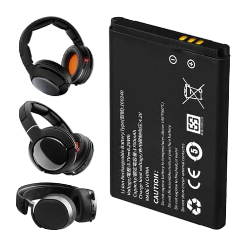 Image of 1700mAh Battery Replacement for Steelseries Arctis Pro Wireless, Siberia 800, Siberia 840 160240 Wireless Bluetooth Headphones Battery