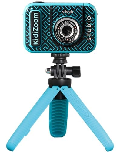 Image of VTech KidiZoom Studio (Blue), Video Camera for Children with Fun Games, Kids Digital Camera with Special Effects, Rechargeable Battery, for Boys & Girls from 5 Years +, English Version