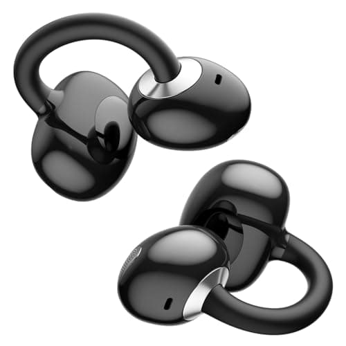 Image of OHAYO Open Ear Earbuds, Clip On Earpbuds, Lightweight Comfort Wireless Clip On Earphones with Smart Digital Display, 40H, IPX6 Waterproof, Bluetooth 6.0 for Running Gym Outdoor Sports