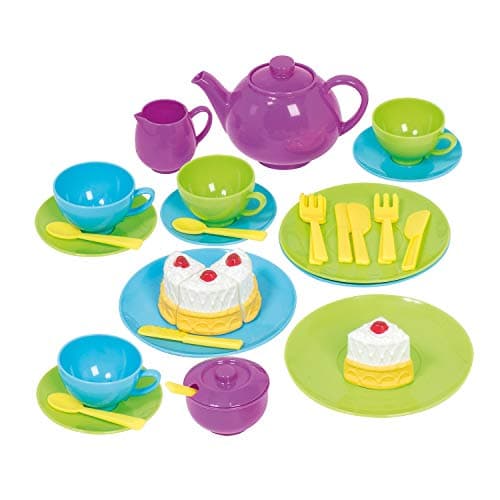 Image of Casdon Tea Set | Colourful Toy Tea Party Set For Children Aged 3+ | Includes 36 Pieces For The Best Tea Parties Around!