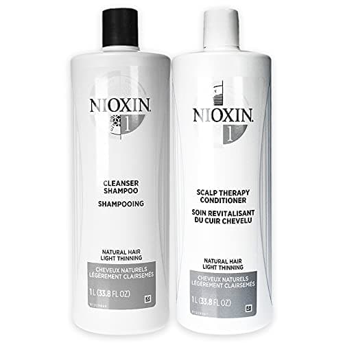 Image of Nioxin System 1 Cleanser Scalp Therapy Conditioner Duo For Unisex 33.8 Oz Shampoo, Conditioner