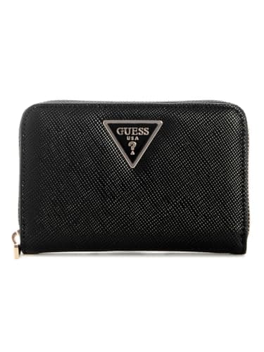 Image of Guess Women's Laurel Ii Medium Zip Around Wallet, Black, One Size