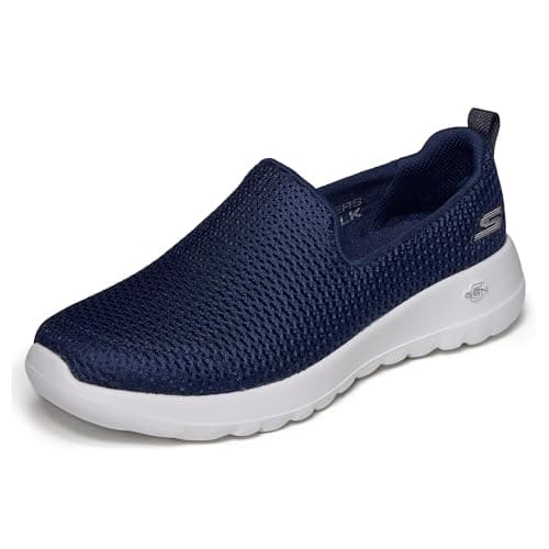 Image of Skechers Women's Go Walk Joy-Evaluate Trainers, Navy Textile /White Trim, 4 UK