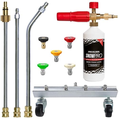 Image of Pro-Kleen Chassis Underbody Undercarriage Cleaner and Snow Foam Lance Compatible with Lavor Pressure Washers with 5 Spray Jet Adaptors