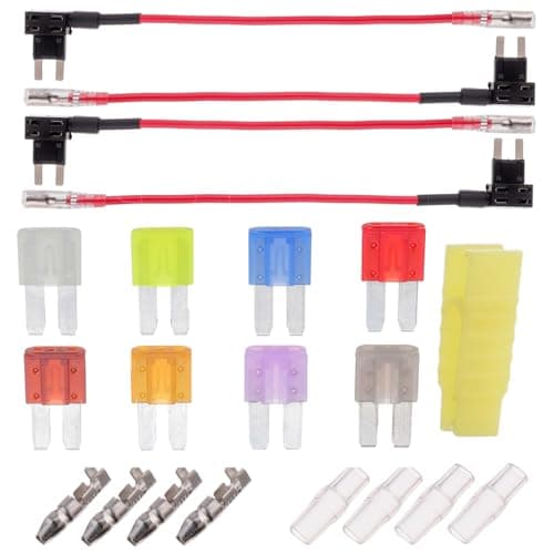 Image of BOJACK Pack of 4 12 V Micro2 Power Theft Car Fuses, Blade Fuse Adapter, 12 V Plug Fuse Splitter with 8 Car Fuses (2 A / 3 A / 5 A / 7.5 A / 10 A / 15 A / 20 A / 25 A)