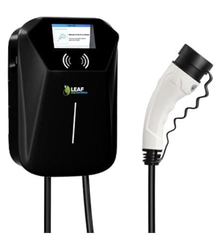 Image of 7.4kW EV Charger | Electric Vehicle Charger | Type 2 | Tethered | 7.4kW | Fast Charging | Pen Fault | Single Phase | Wall Mount | EV Home Charger | Black, 40x29x19cm