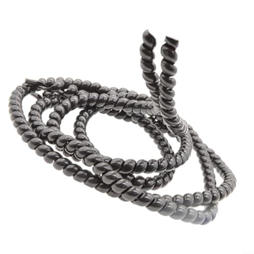 Image of HomeVortex Electric Cable Cover, 100cm PVC Spiral Winding Tube for E-Bike Brake & Gear Wire Management, Flexible Black Cord Organizer for Scooter and Cycling(1PC)