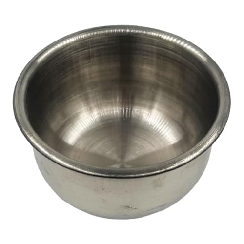 Image of Eson Shaving Soap Bowl, Classic Stainless Steel Shaving Soap Bowl for Shaving Soap, Durable and Elegant Design for a Superior Shaving Experience (Classic Style)