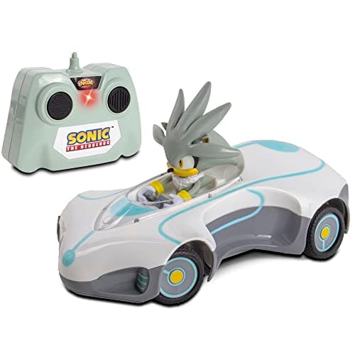 Image of SONIC THE HEDGEHOG Team Sonic Racing RC: Silver - NKOK (682), 1:28 Scale 2.4GHz Remote Controlled Car, 6.5" Compact Design, Officially Licensed Sega, Battery Powered, Ages 6+
