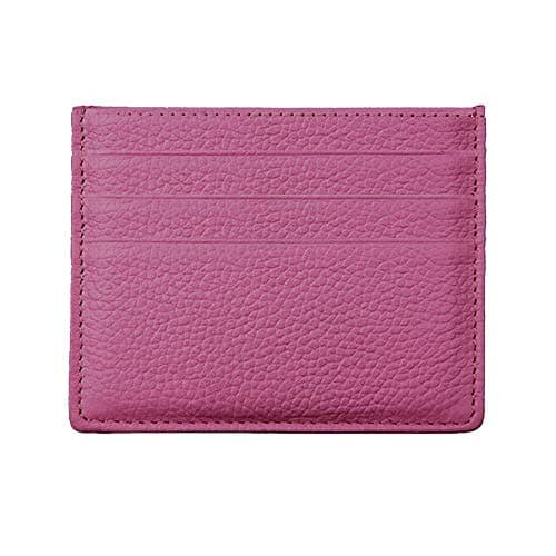 Image of Hibate Genuine Leather Slim Credit Card Holder Case Sleeve Wallet for Women Ladies Girls Kids - Purple