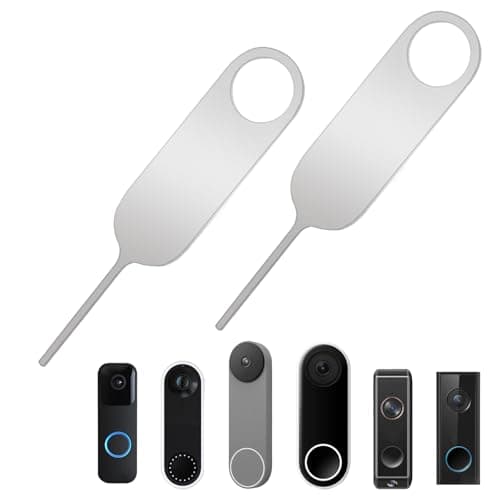 Image of YQQYG 2PCS Doorbell Key Tool, Ring Doorbell Tool, Doorbell Opening Pin Tool, Remove Doorbell Mount and Battery Replacement Pin Security Key Compatible with Nest, Google Nest and Eufy