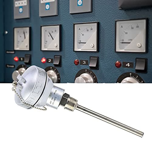 Image of 1/2" NPT Thread Thermocouple, -200°C to 420°C Range RTD PT100 Temperature Sensor Stainless Steel Thermocouple for Industrial and Thermistor Probe Laboratory Use(PT100)