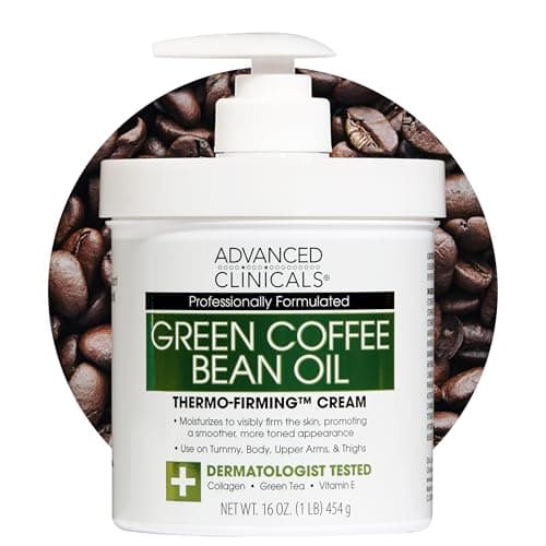 Image of Advanced Clinicals Green Coffee Bean Oil Thermo-firming Cream 16oz Spa Size by
