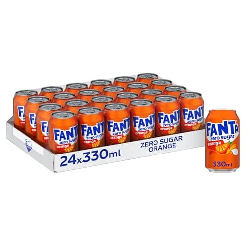 Image of Fanta Zero Orange Soft Drink Cans, 24 x 330 mL