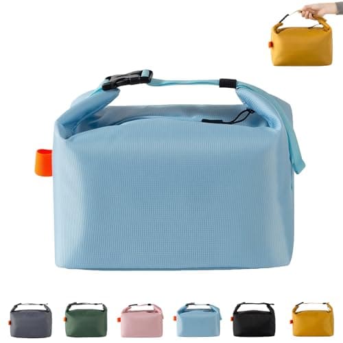 Image of Lunch Bags for Women Men,Blue Reusable Insulated Leakproof Lunch Box Tote Bag,Leak Proof Cooler Bag with Handle Cool Bags for Kids Girls Boys Adults Work School Picnic Travel Beach Lunchboxes