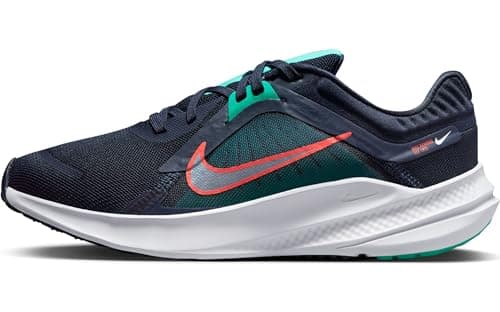 Image of NIKE WMNS Quest 5, Women's Low, Obsidian/White-Clear Jade-Spicy Red, 37.5 EU