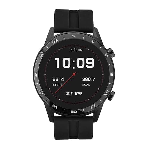 Image of Sekonda Active Mens 45mm Smart Watch with Heart Rate and Sleep Monitor, Sport Activity, Music, Weather & Message Functions, with Black Rubber Strap, 1909