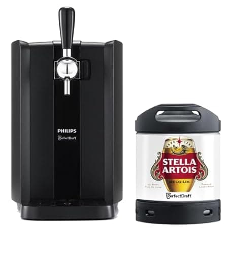 Image of PerfectDraft Black beer bundle with Stella Artois 6L keg, Philips home dispenser.