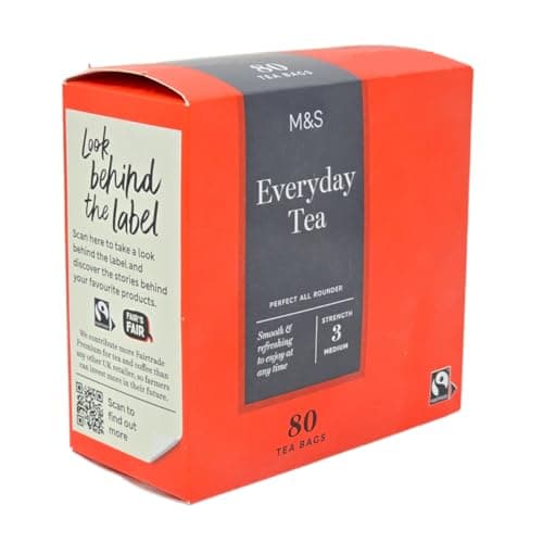 Image of M&S Fairtrade Everyday Tea Bags - Perfect All Rounder - Smooth & Refreshing to Enjoy at any Time - 80 per pack (1)