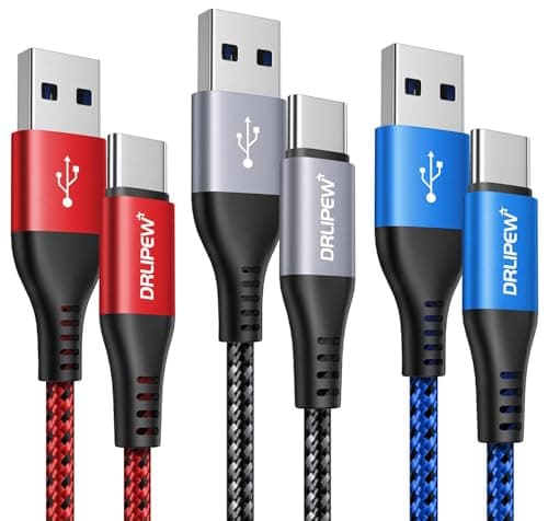 Image of USB C Cable(1M 3-Pack),USB to USB C Fast Charger Cable Nylon Braided,3A Fast Charging Type C Lead Compatible with iphone 15 16 Pro Max,Samsung Galaxy S22+ S21 S20 Ultra S10 S9 A20e A21s,Moto G7