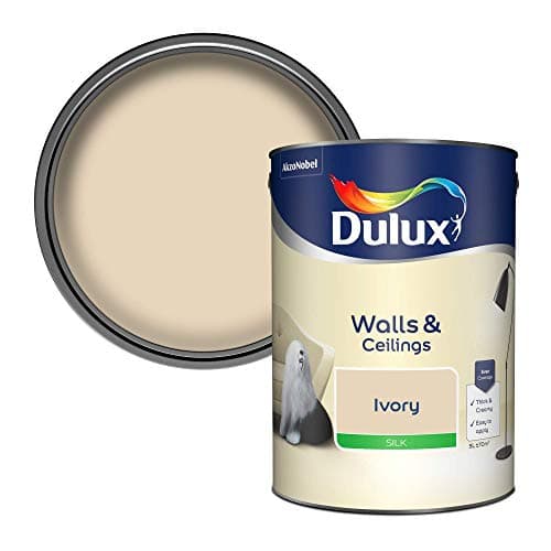 Image of Dulux Silk Emulsion Paint For Walls And Ceilings - Ivory 5 Litres