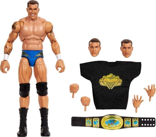 Image of Mattel WWE Ultimate Edition Randy Orton 6-inch Action Figure & Accessories Fan Takeover Set, 10+ Pieces Include Swappable Heads & Hands, JCX43