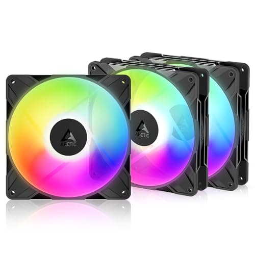 Image of ARCTIC P14 Pro Reverse A-RGB – 3 Pack – 140 mm Premium Fan with Reverse Airflow, PWM Fan with Y cable splitter, 400-2650 rpm, 0 rpm <5% PWM, 5V Digital RGB, hydrodynamic bearing, 4-Pin - Black