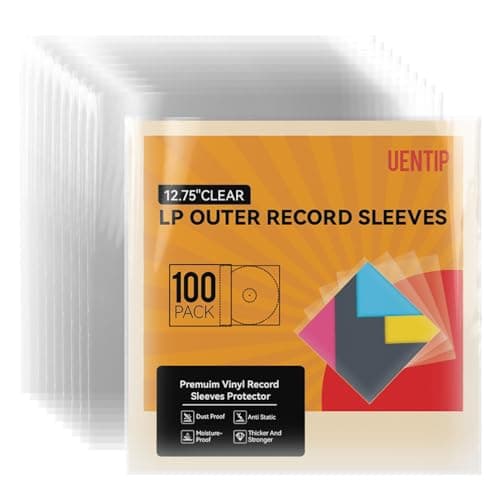 Image of 100-Pack Gatefold Vinyl Outer Sleeves-12.75" Record Sleeves Outer-Clear Professional Vinyl Record Storage Protector for Single & Double LP Album Covers (Outer Sleeves)