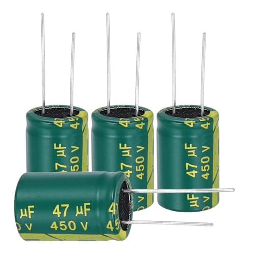 Image of sourcing map 24Pcs Electrolytic Capacitor High Frequency 47UF 450V with Aluminum Radial Leads 16 x 25mm High Ripple Current Low Impedance