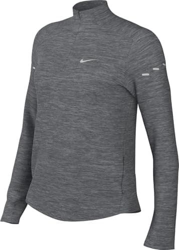 Image of Nike Swift Dri-Fit UV Running Top with Half Zip for Women, Smoke Grey/HTR/Reflective Silv, HQ0499-084, XL