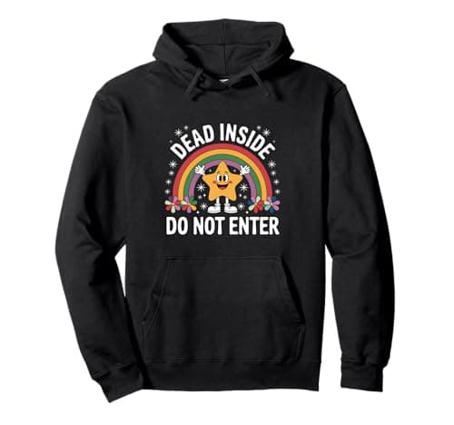 Image of Funny Dead Inside Do Not Enter Pullover Hoodie