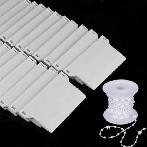Image of 50 Pack Vertical Blind Weights and 20m Chains For 89mm (3.5") - Replacement Spares Bottom Weights Slats Pack