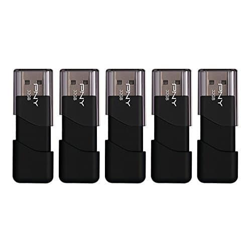 Image of PNY 32GB Attaché 3 USB 2.0 Flash Drive, Black (Pack of 5)