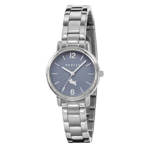 Image of RADLEY Women's Silver Plated Moonlight Dial Stainless Steel Bracelet Watch RY4701A