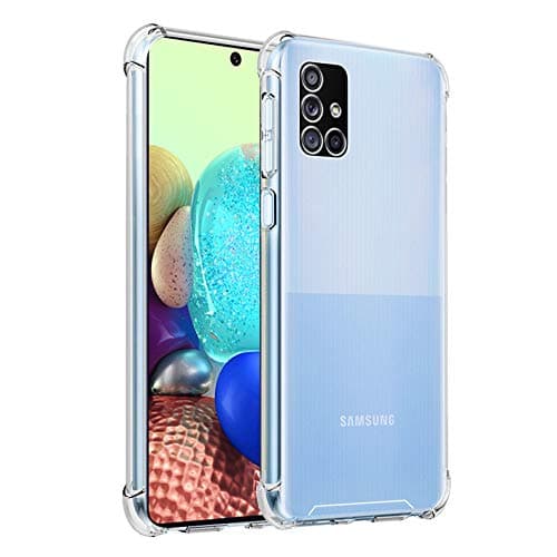 Image of Hually Case for Samsung Galaxy A71, Anti Yellow Crystal Clear Smartphone Case, A71 Phone Cover Ultra Thin Designed, Transparent Gel Case Cover for Samsung galaxy A71 Case