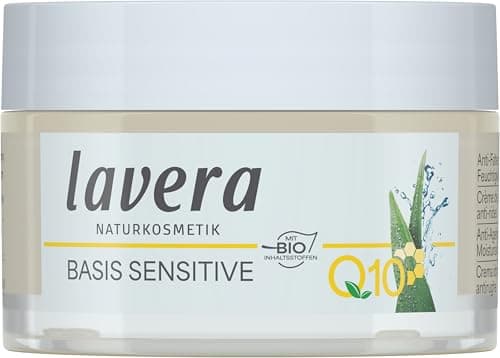 Image of lavera Q10 Moisturising Cream Reduces Wrinkles Moisturises Anti-Ageing Day Cream Day Cream Vegan Organic Natural Cosmetics Natural Cosmetics Face Cream Pack of 1 (1 x 50 ml)