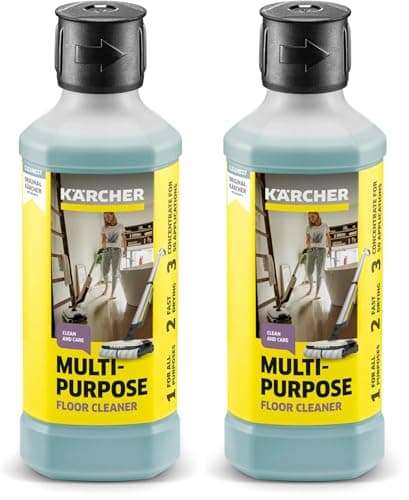 Image of Kärcher Floor Cleaner Universal RM 536, for streak-free results on all hard floors, 500ml concentrate yields diluted 40l cleaning liquid. (Pack of 2)