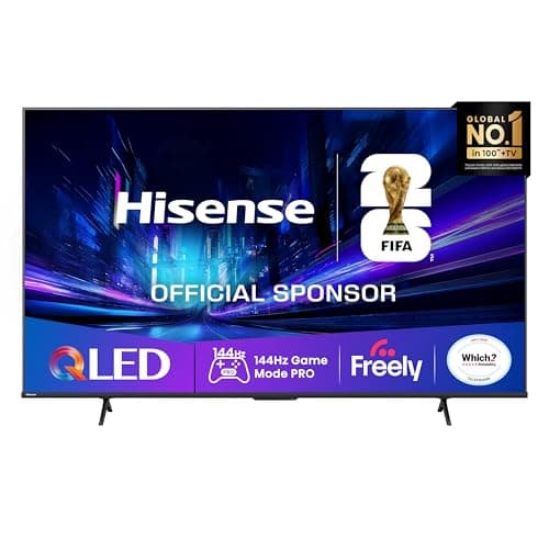 Image of Hisense 75" 75E78QTUK PRO 144Hz QLED Smart AI TV - Hi-View AI Engine, 144Hz Game Mode PRO, Dolby Atmos, Quantum Dot Colour with Freely, Disney +, YouTube, Netflix