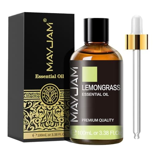 Image of MAYJAM Lemongrass Essential Oils 100ML, Lemongrass Oil for Diffuser, Humidifier, DIY, Home, Office