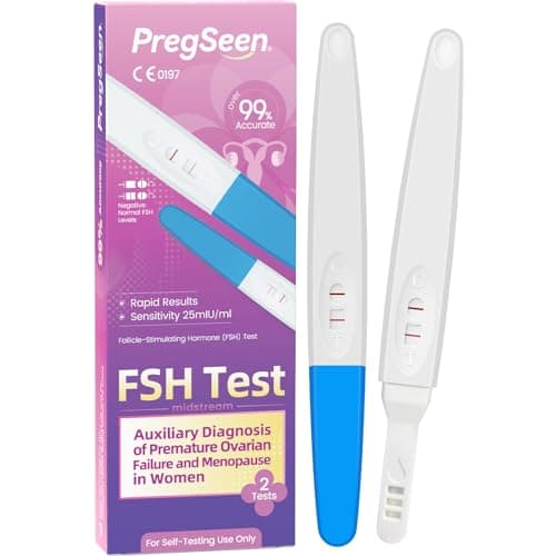 Image of Menopause Test - 2 x FSH Test Female Fertility Kit, Menopause Test Kit for Women, Menopause Self Test at Home for Peri Menopause, Women Ovary Health Test for Good Pregnancy