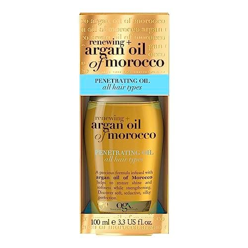 Image of OGX Argan Oil of Morocco Extra Penetrating Hair Oil for Dry and Damaged Hair, Intense Hydration and Frizz Control, Infused with Natural Argan Oil, Suitable for All Hair Types, 100ml
