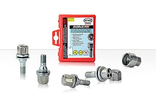 Image of Heyner Locking Wheel Nuts M12x1.25 Fits Citroen Berlingo Models 2008 To 2024 Set 4 Locks Alloys Antitheft Protection Bolts ZH4