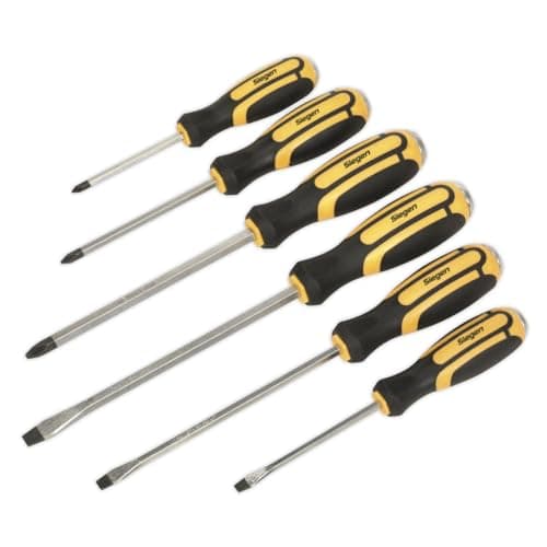 Image of Sealey S0753 Hammer-Thru Screwdriver Set, 6 Pieces