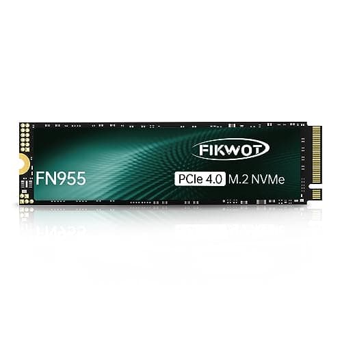 Image of Fikwot NVMe 4TB TLC SSD M.2 2280 PCIe Gen4 Up to 7300MB/s Gamming SSD Internal Solid State Drive HMB and SLC Cache, Compatible with Laptops and Desktops, Graphite Heatsink(FN955)