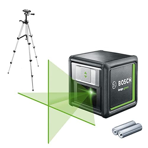 Image of Bosch Cross line Laser Quigo Green with Tripod (Easy and Precise Alignment with Green Laser for Better Visibility)