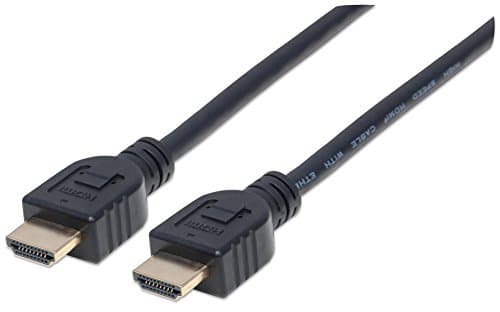 Image of Manhattan HDMI In-Wall CL3 Cable with Ethernet, 4K@60Hz (Premium High Speed), 3m, Male to Male, Black, Ultra HD 4k x 2k, In-Wall rated, Fully Shielded, Gold Plated Contacts, Lifetime Warranty, Polybag