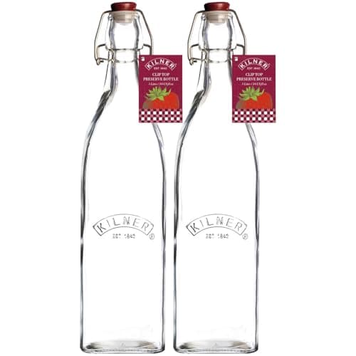Image of Kilner Clip Top Preserver Bottle 1Litre (Twin Pack)