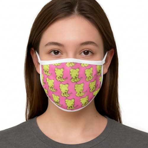 Image of Komonee Adults Face Mask Washable Reusable Trendy Dustproof Cartoon Cat Kitten Cloth Mouth Cover Covering For Boys Girls Outdoors Indoors Childrens School Protection