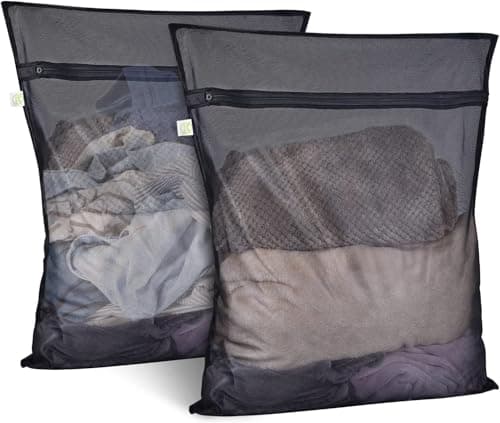 Image of OTraki 2 Pcs Mesh Laundry Bag 40x50cm, Fine Laundry Bags with Zips Reusable Laundry Bags for Washing Machine Washing Bag for Delicates, Socks, Blouse